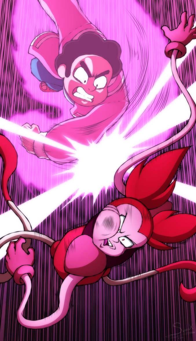 677x1180 Steven vs Spinel. Steven universe