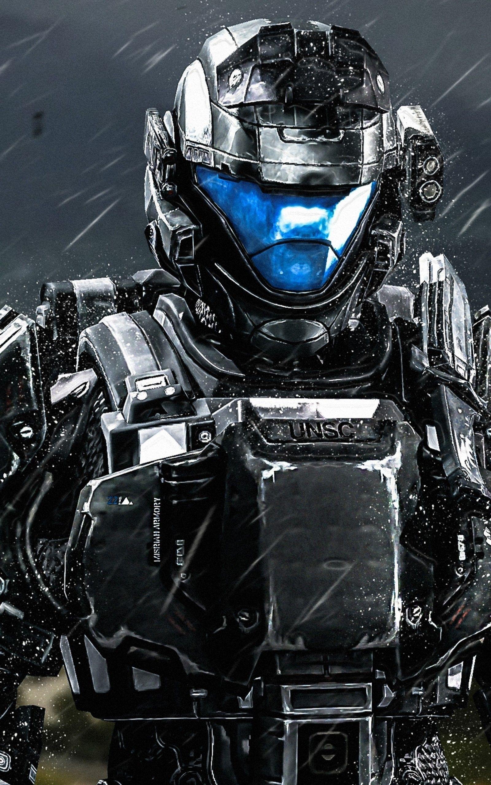 1600x2560 Download 1600x2560 Halo 3: Odst, Raining, Nano Suit, Spartan