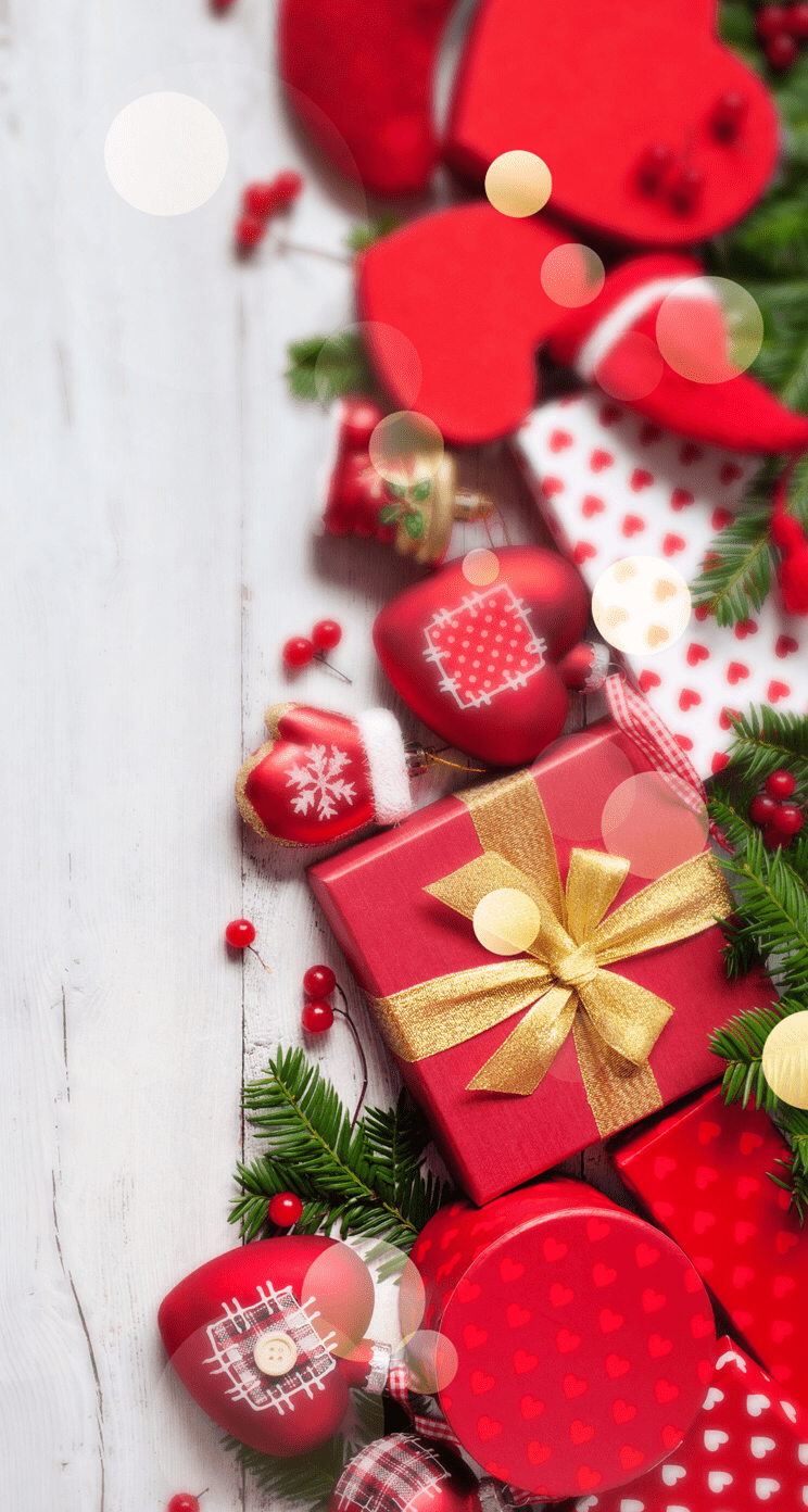 744x1392 Christmas present wallpaper. Xmas wallpaper