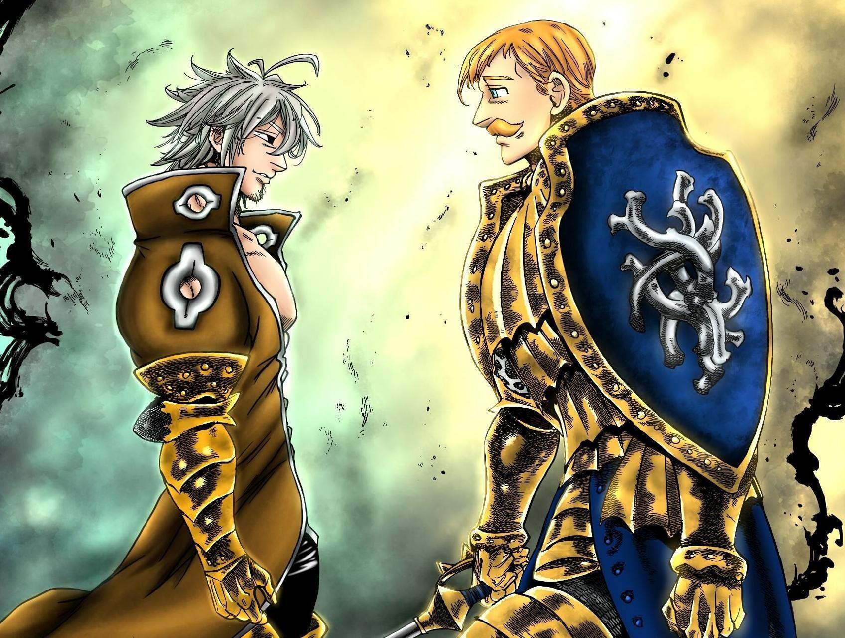 1696x1280 Download Escanor Vs Estarossa wallpaper