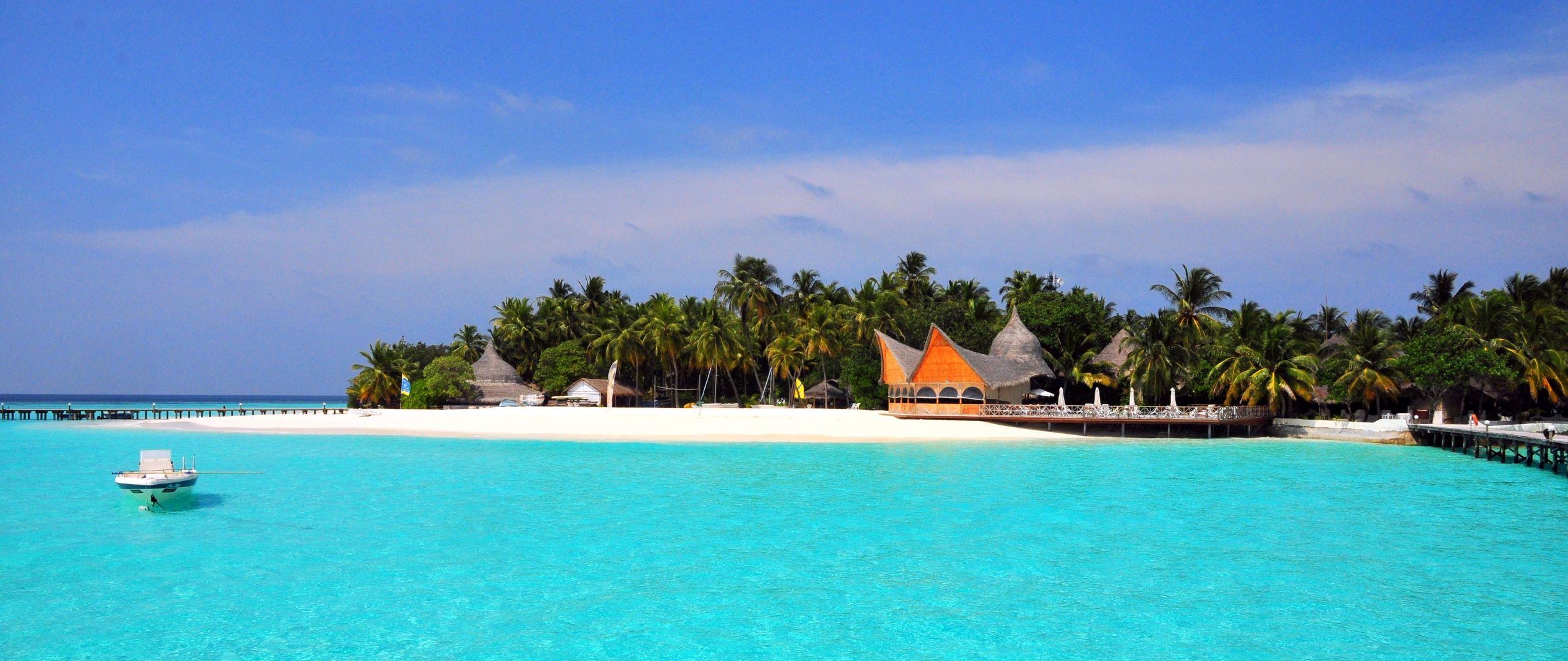 2560x1080 Download wallpaper 2560x1080 maldives, tropical, beach, island dual wide 1080p HD background