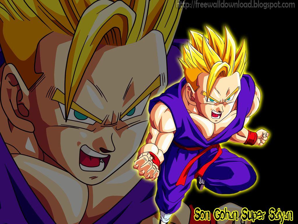 1024x768 Free Wallpaper Download: Son Gohan Super Saiyan Wallpaper