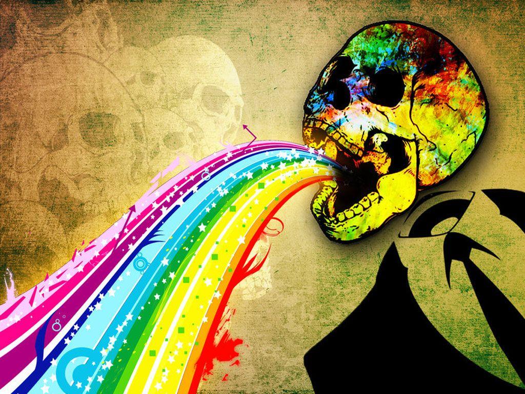 Rainbow Skull Wallpapers - Top Free Rainbow Skull Backgrounds ...