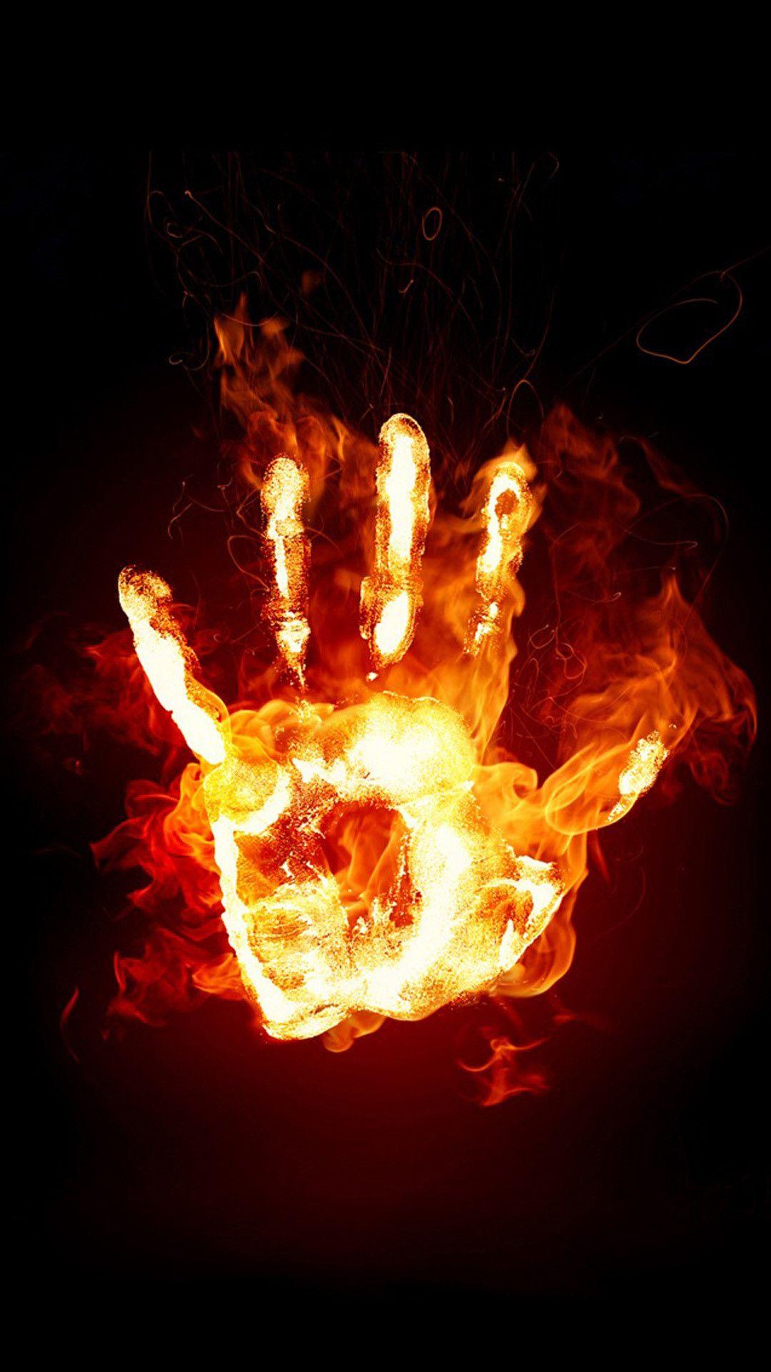 1080x1920 Fire Skull Wallpaper