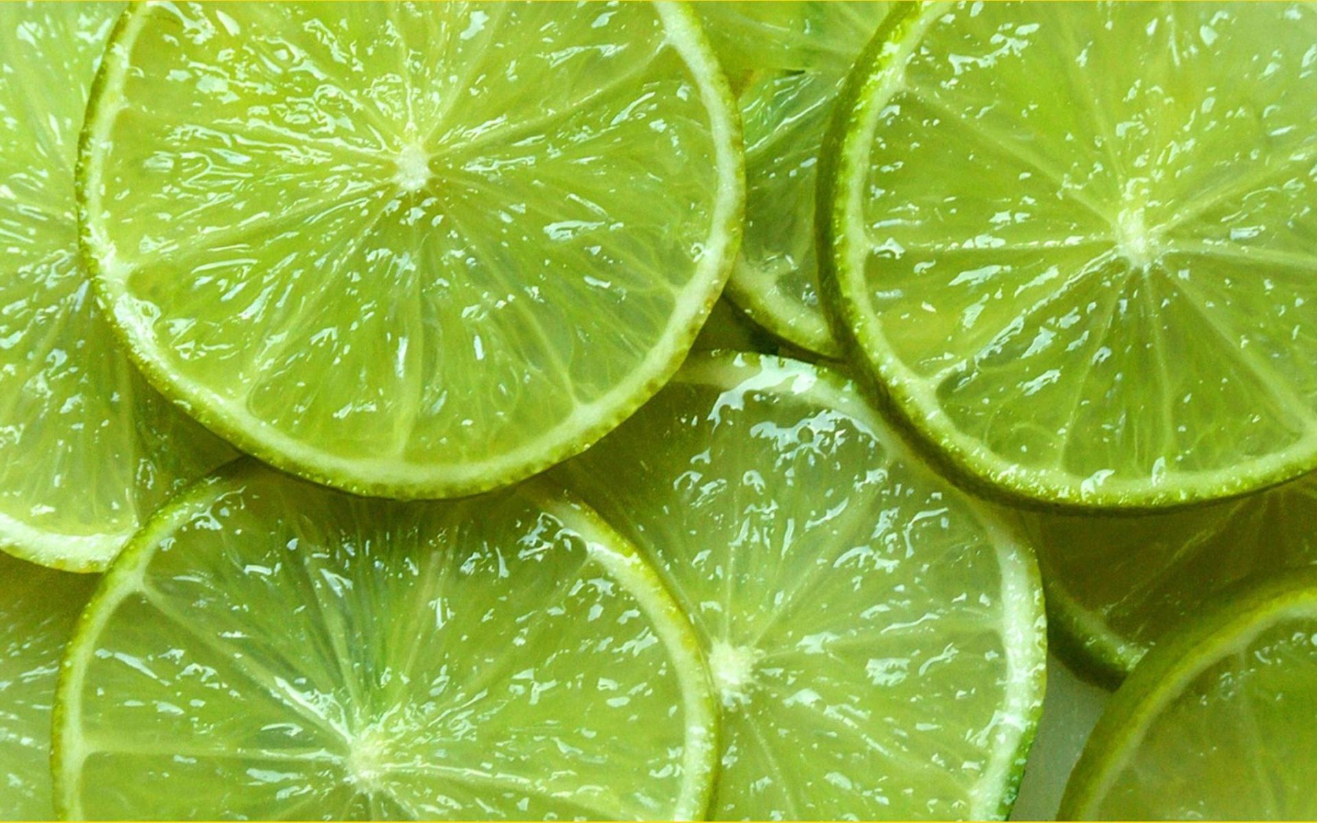 1920x1200 HD Green Lime Wedges Fruit Free Desktop Wallpaper. Download