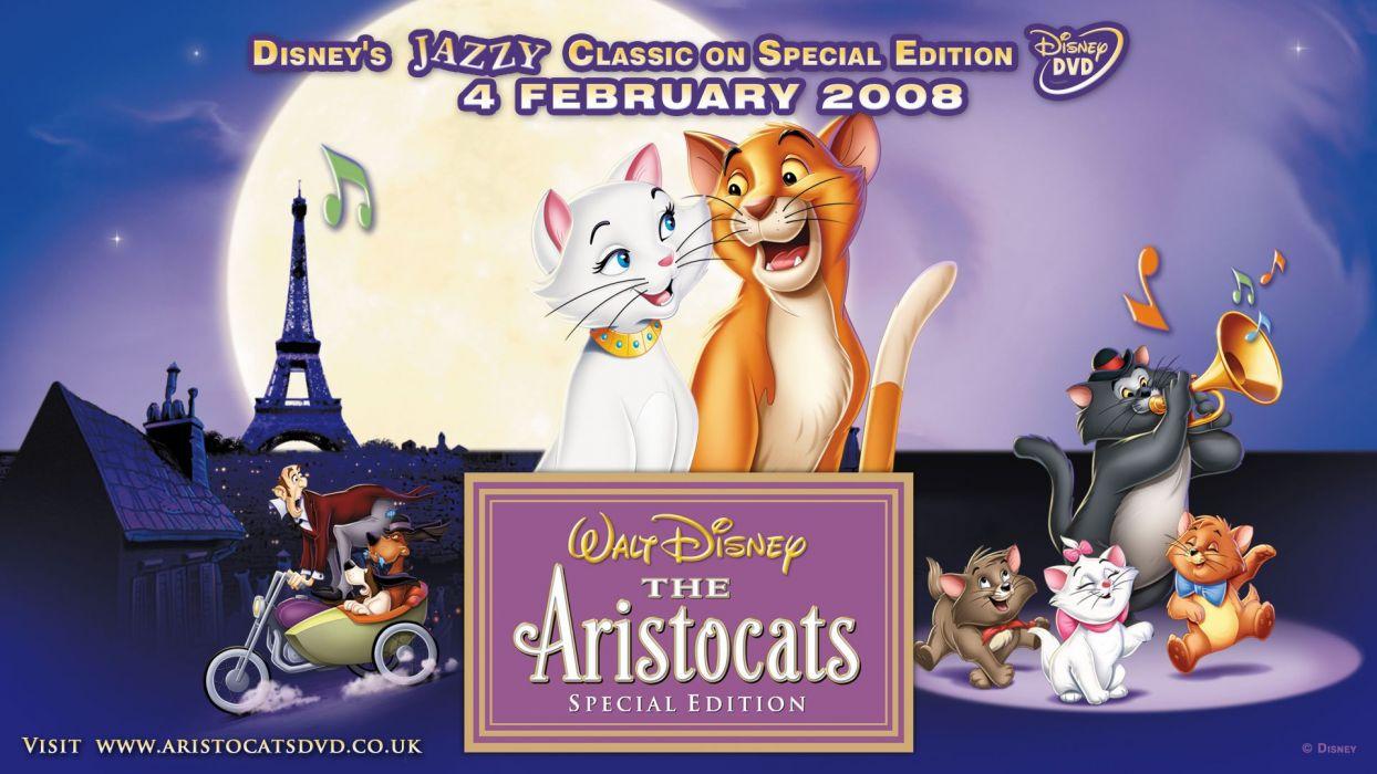 1244x700 THE ARISTOCATS animation cartoon cat cats family disney