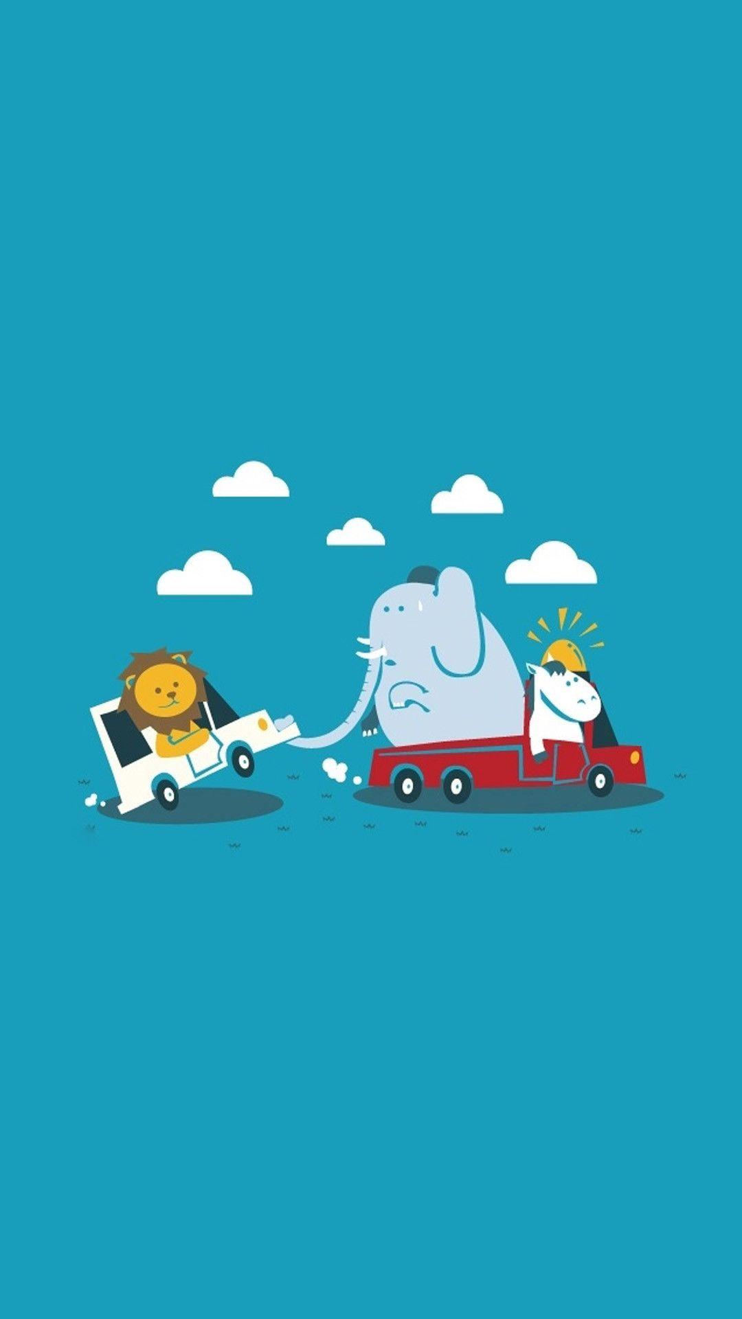 1080x1920 Cute Cartoon Animals Wallpaper