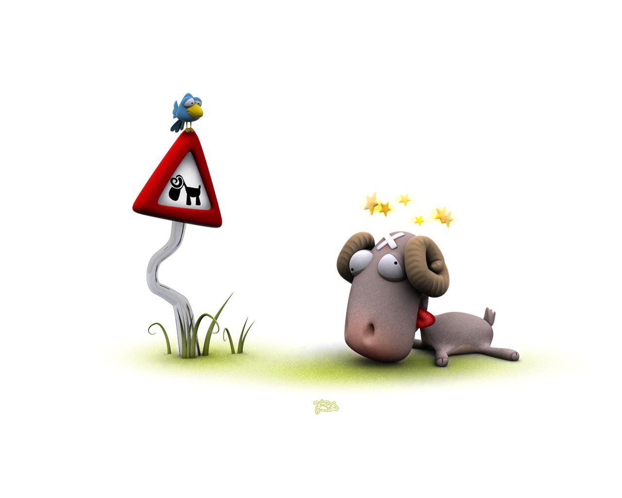 1280x1024 Free download Funny Cartoon Animal Wallpaper 7913 HD