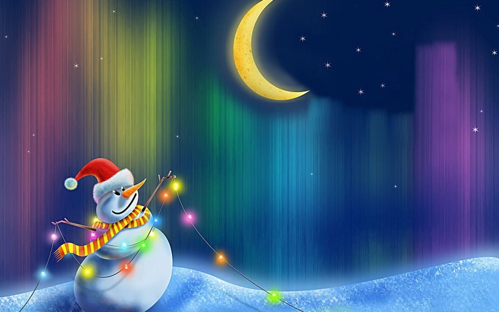 1680x1050 Happy Snowman Wallpaper Christmas .all Free