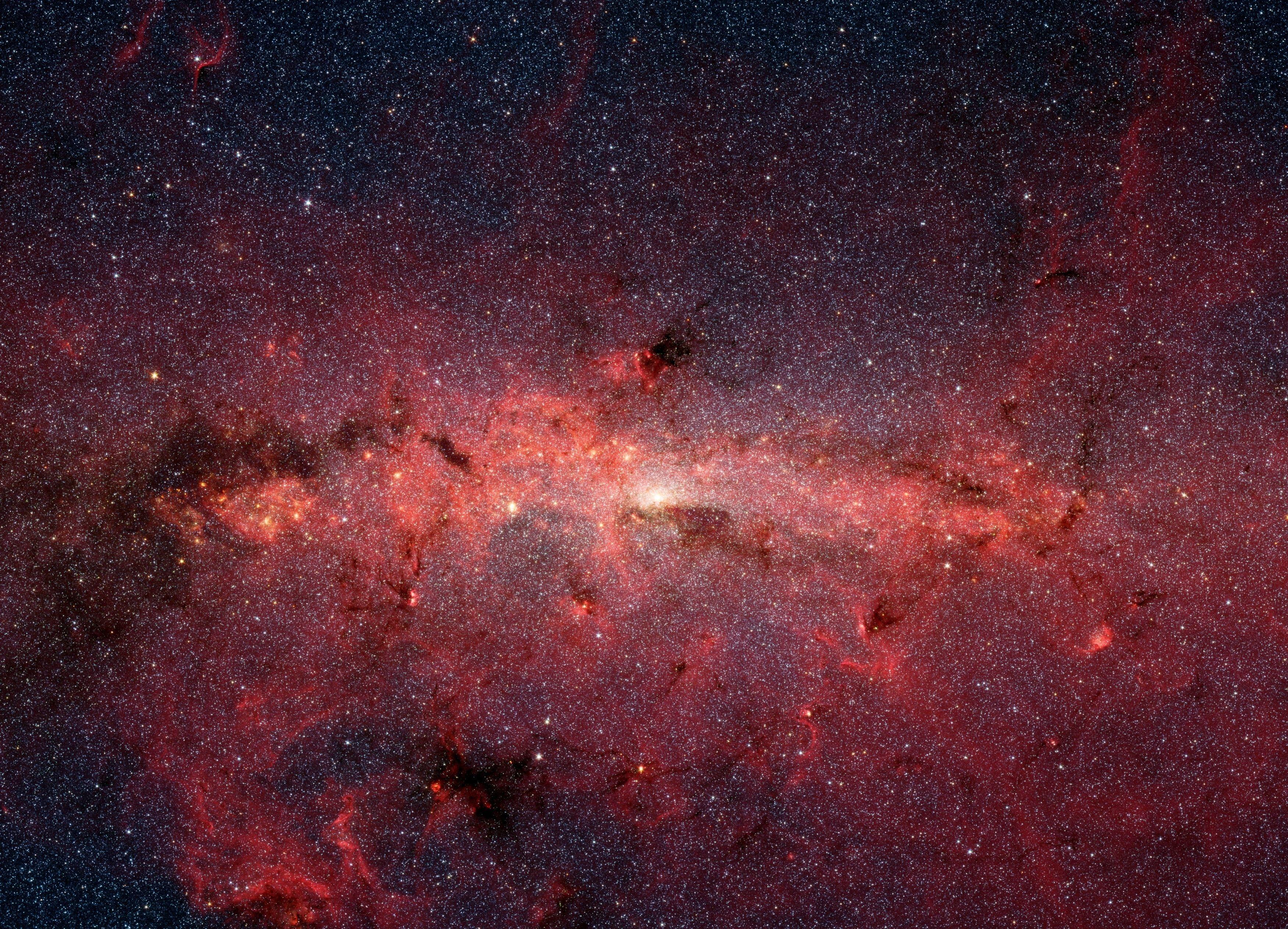Galaxy Background Black And Dark Red