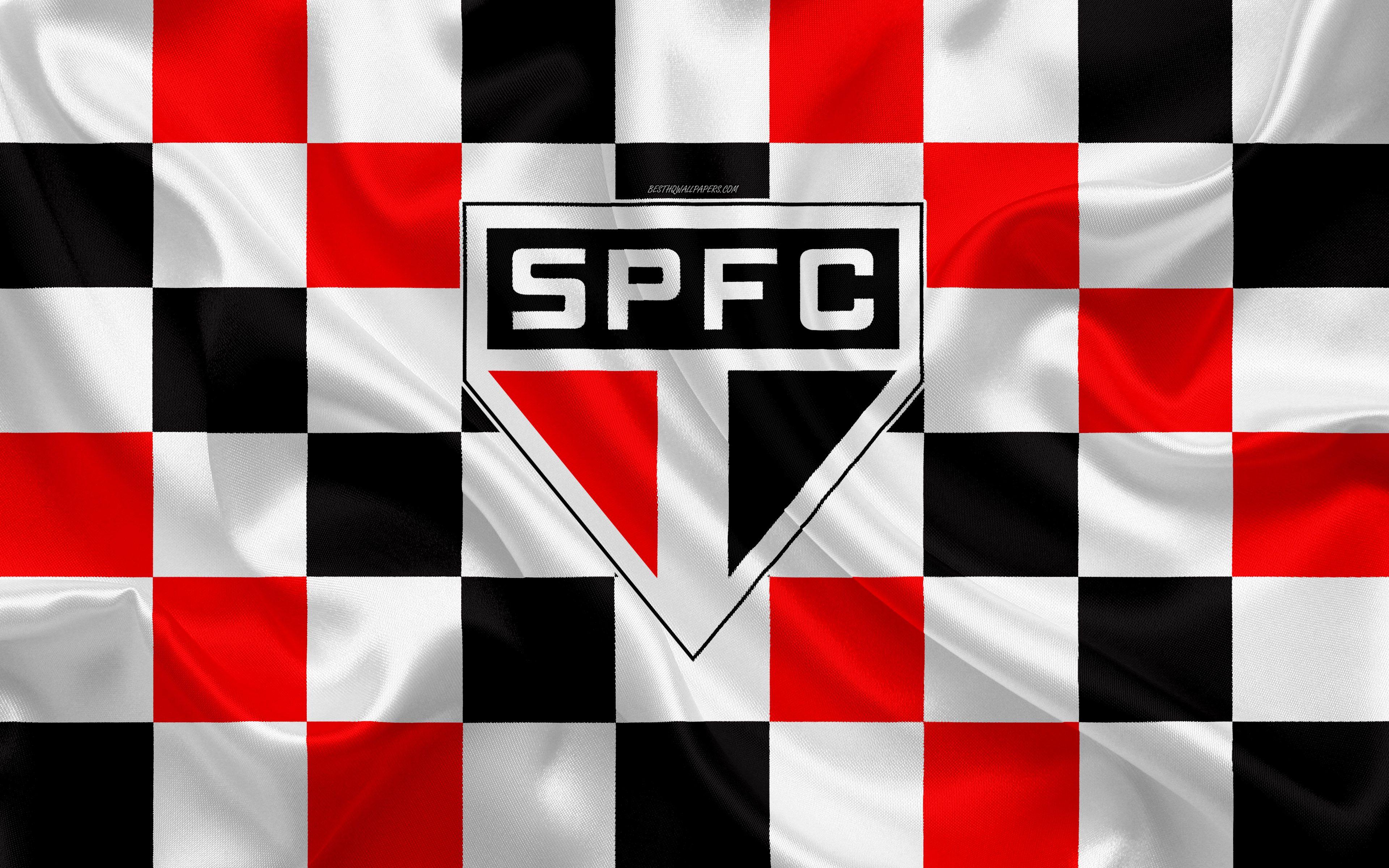 3840x2400 Tải xuống hình nền Sao Paulo FC, 4k, logo, nghệ thuật sáng tạo
