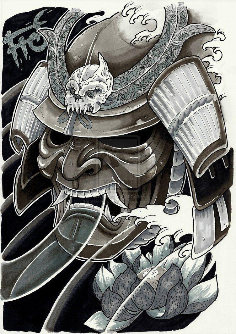 752x1062 animated samurai mask. Samurai Mask Tattoo Sketches Picture