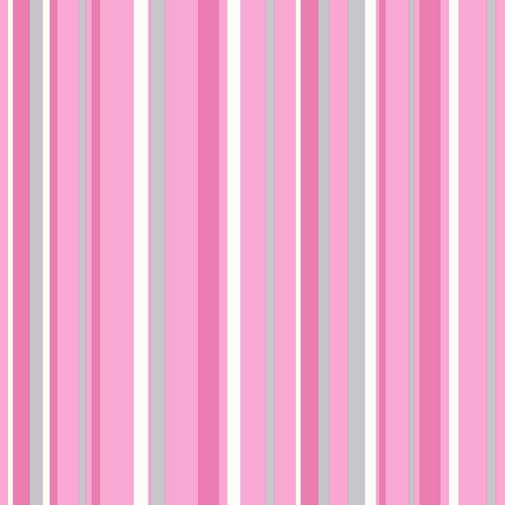 White and Pink Striped Wallpaper  Transitional  bathroom  Mona Ross  Berman Interiors
