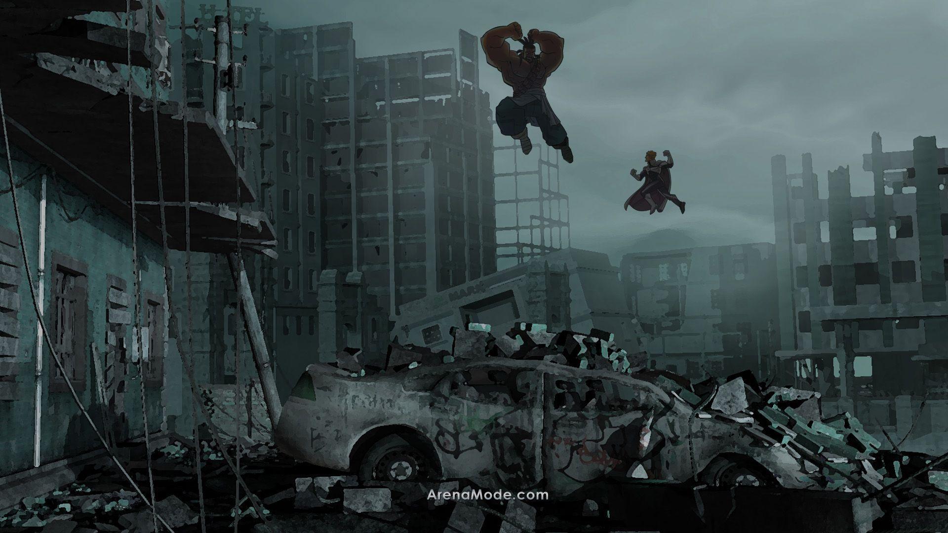1920x1080 Dystopian Style Wallpaper With A Silhouette Of Sledge Vs