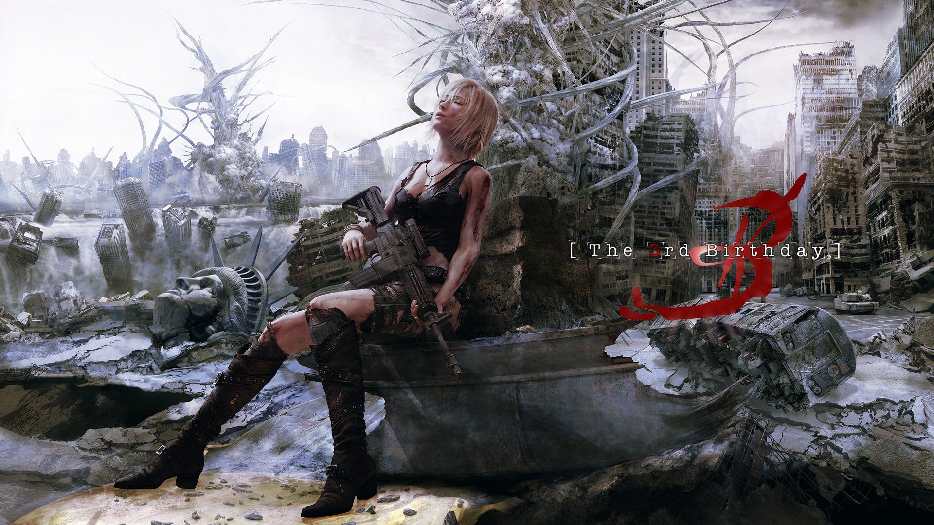 1920x1080 women, guns, dystopia, Statue of Liberty, 3rd Birthday