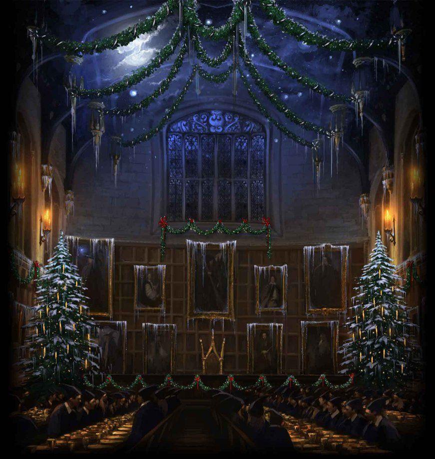 Christmas at Hogwarts art fantasy craciun harry potter christmas HD  wallpaper  Peakpx