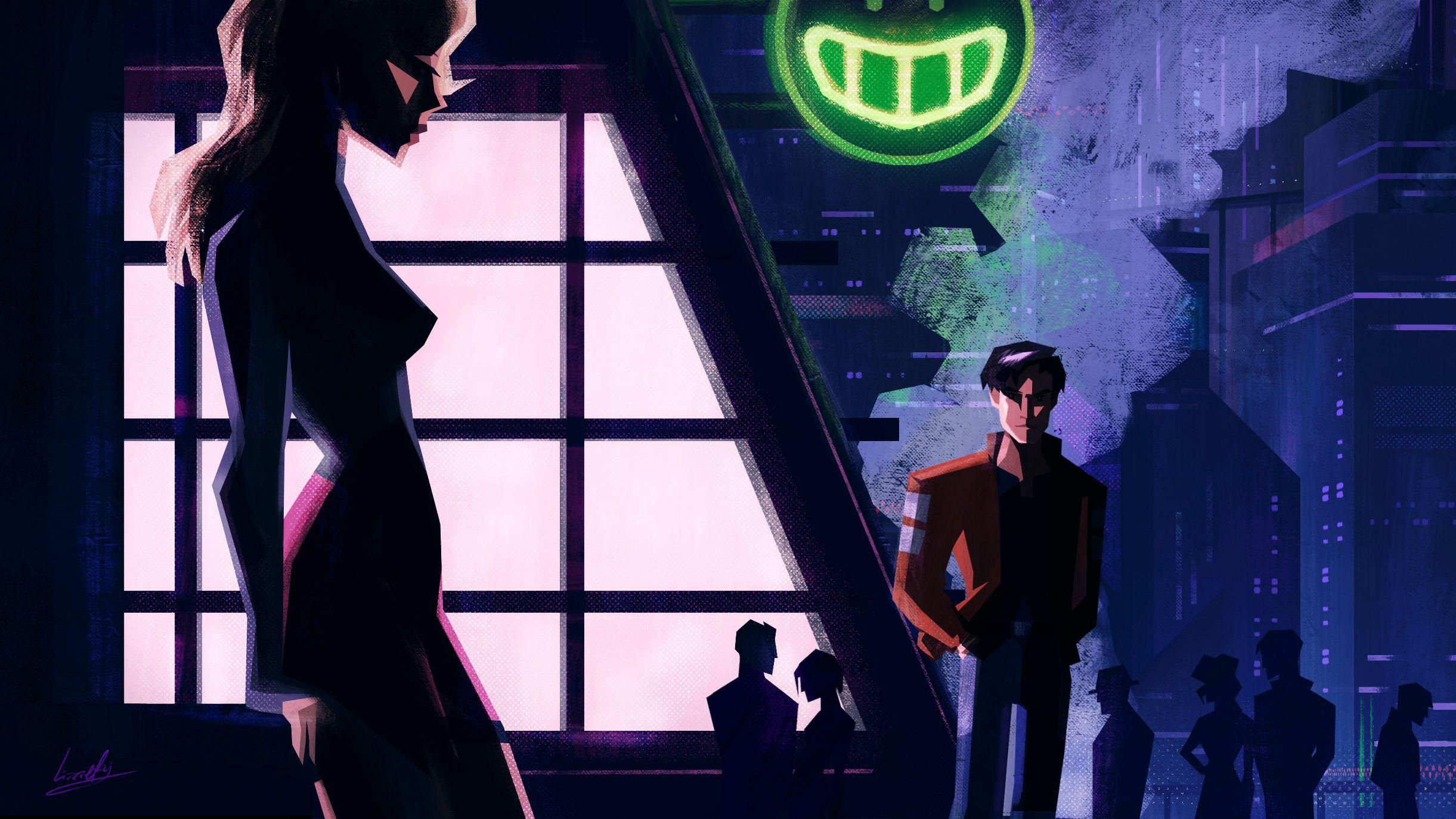 2442x1374 Nightlife Batman Beyond, HD Superheroes, 4k Wallpaper