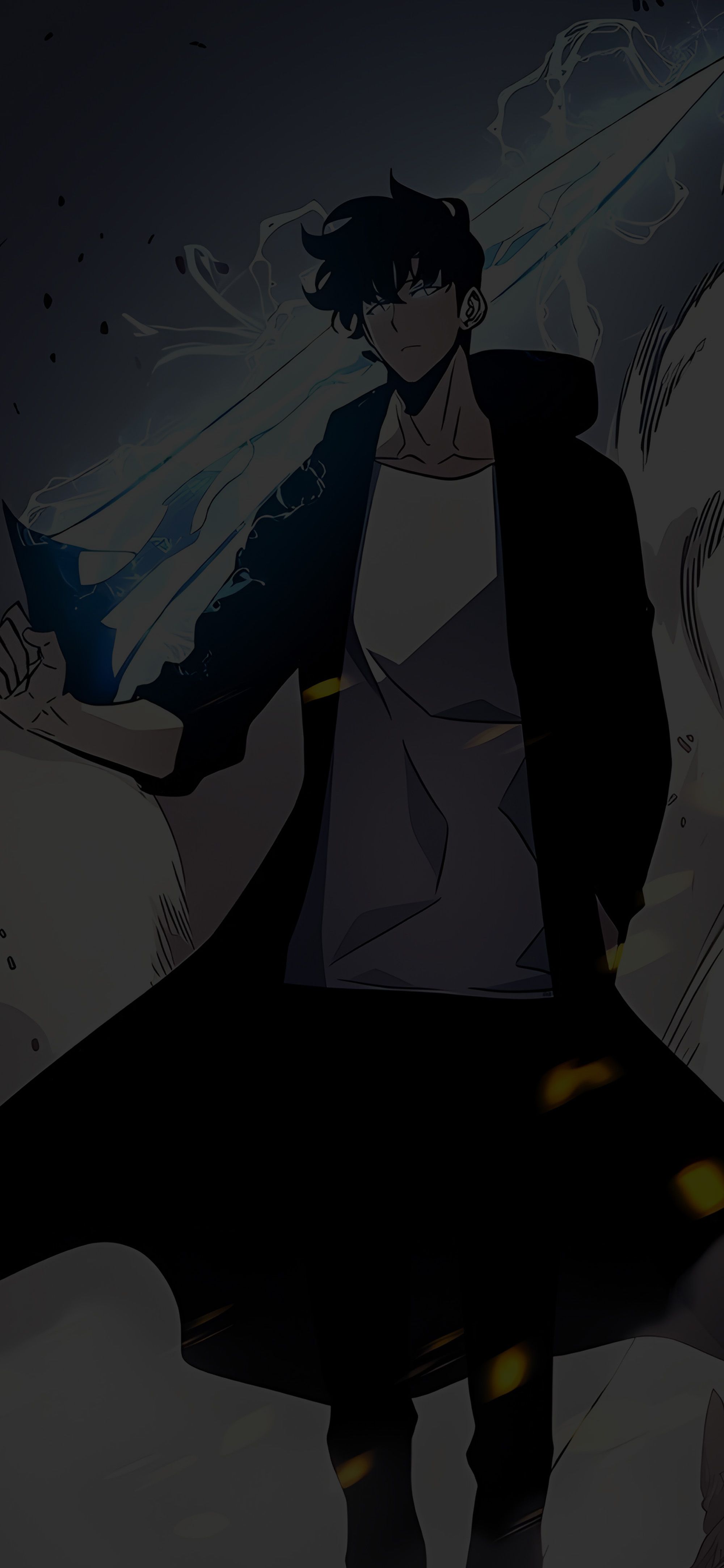 2000x4329 Sung Jinwoo With Blade Cool Anime