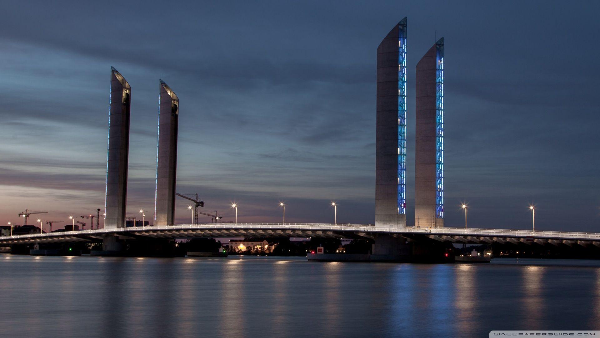 1920x1080 Pont Jacques Chaban Delmas Bridge, Bordeaux, France Ultra HD
