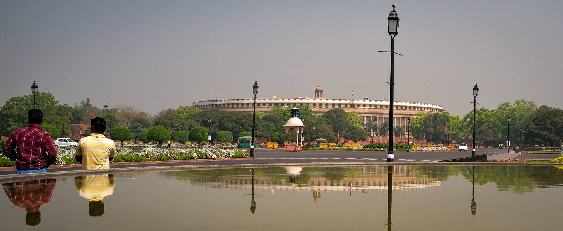 1920x789 Delhi India Parliament House Wallpaper