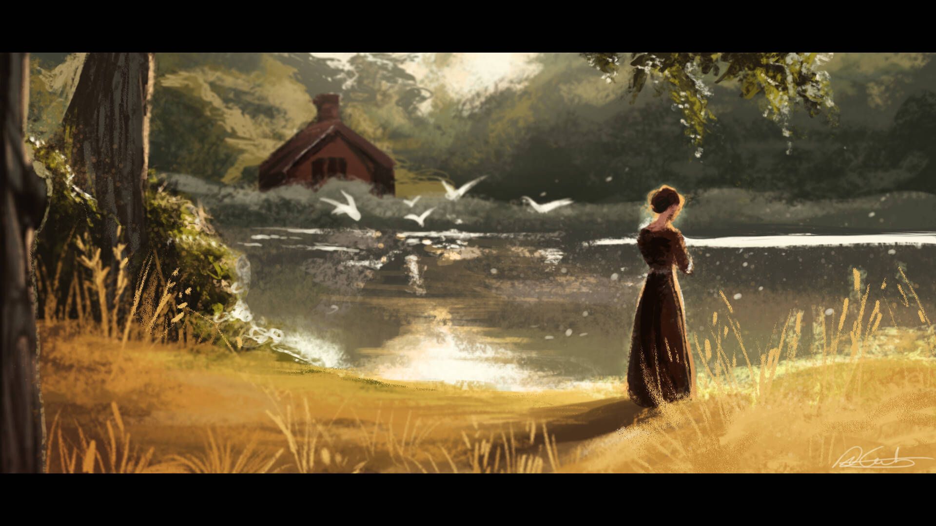 1920x1080 Pride And Prejudice Illustration