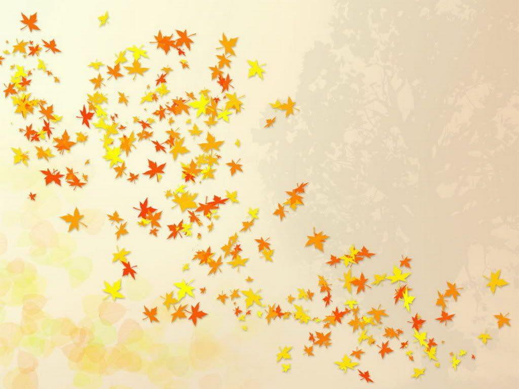 1024x768 Falling leaves nature template Free PPT Background