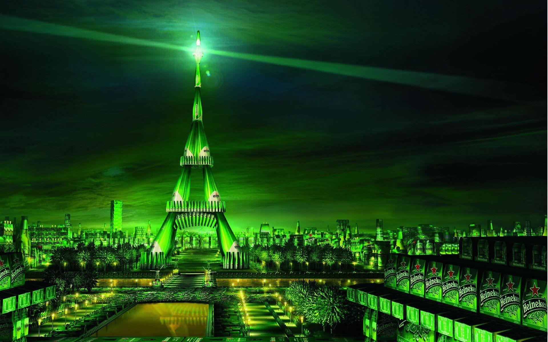 1920x1200 Paris, Heineken, City, Beer, Green HD Wallpaper / Desktop