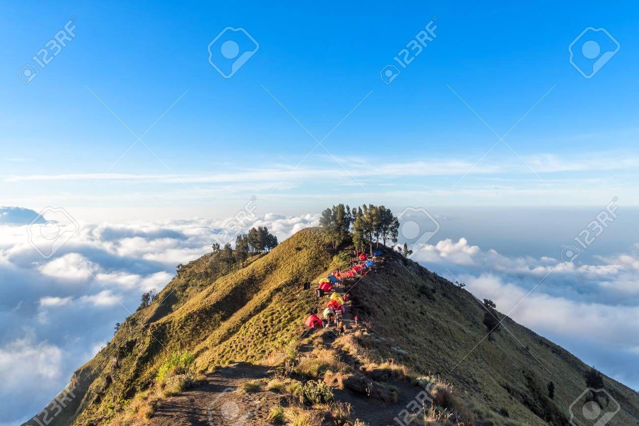 1300x867 Camping Site On Crater Rim Of Mount Rinjani At Sunset