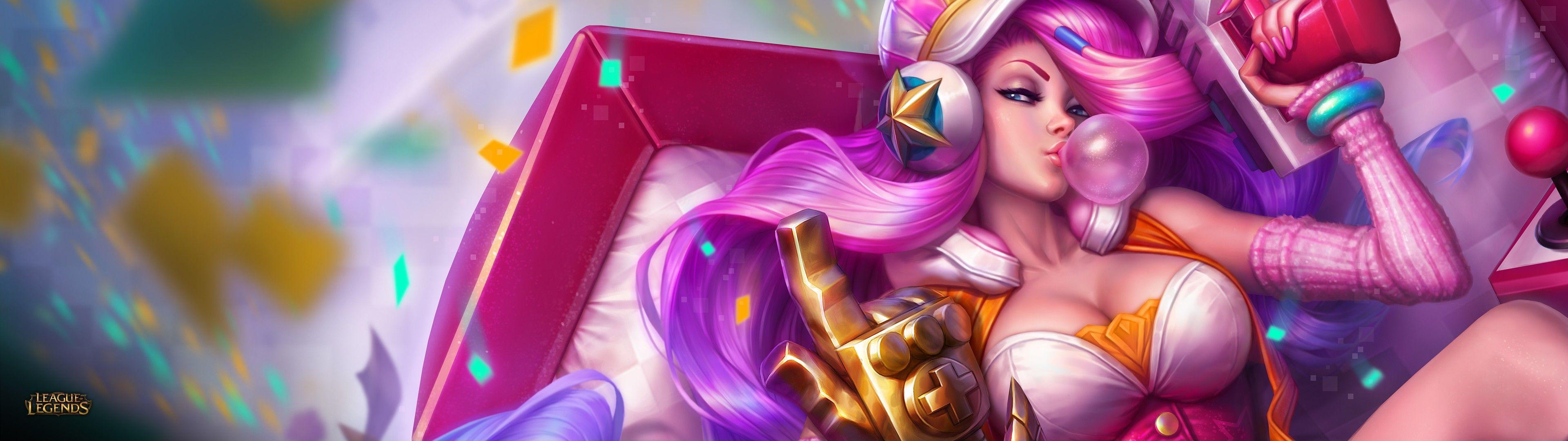 3840x1080 Arcade Skins League Of Legends Wallpaper And Background