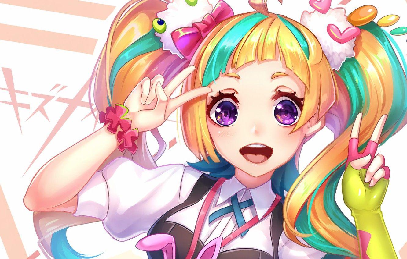 1332x850 Wallpaper look, girl, anime, art, Kiznaiver image