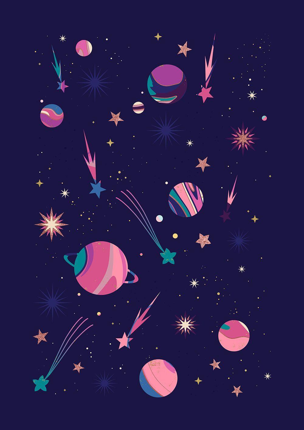 1000x1414 Carly Watts Illustration: Candy #space #galaxy #stars #comet