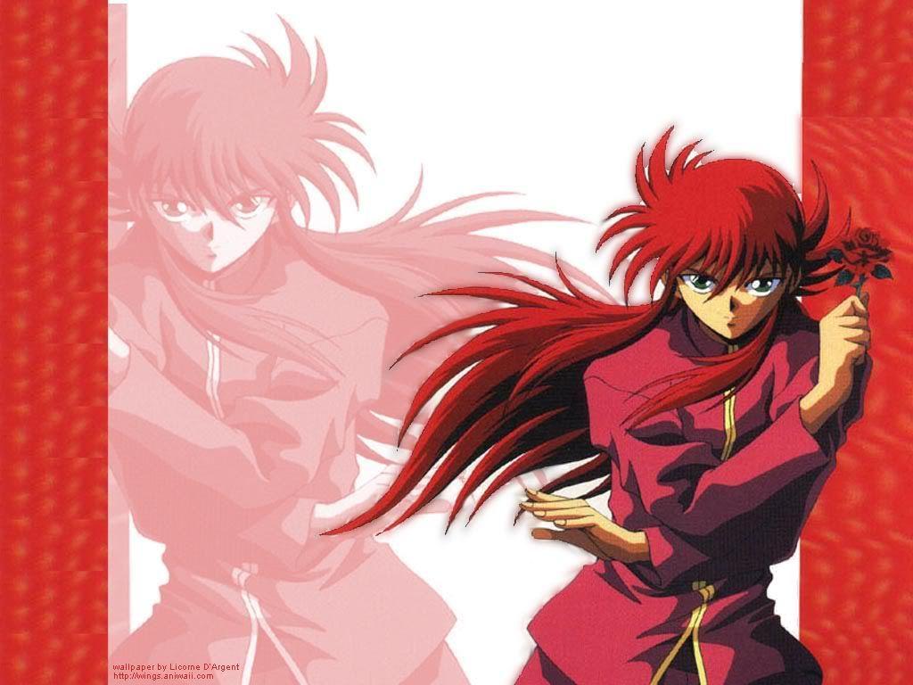 1024x768 Kurama Pose Yu Hakusho Wallpaper