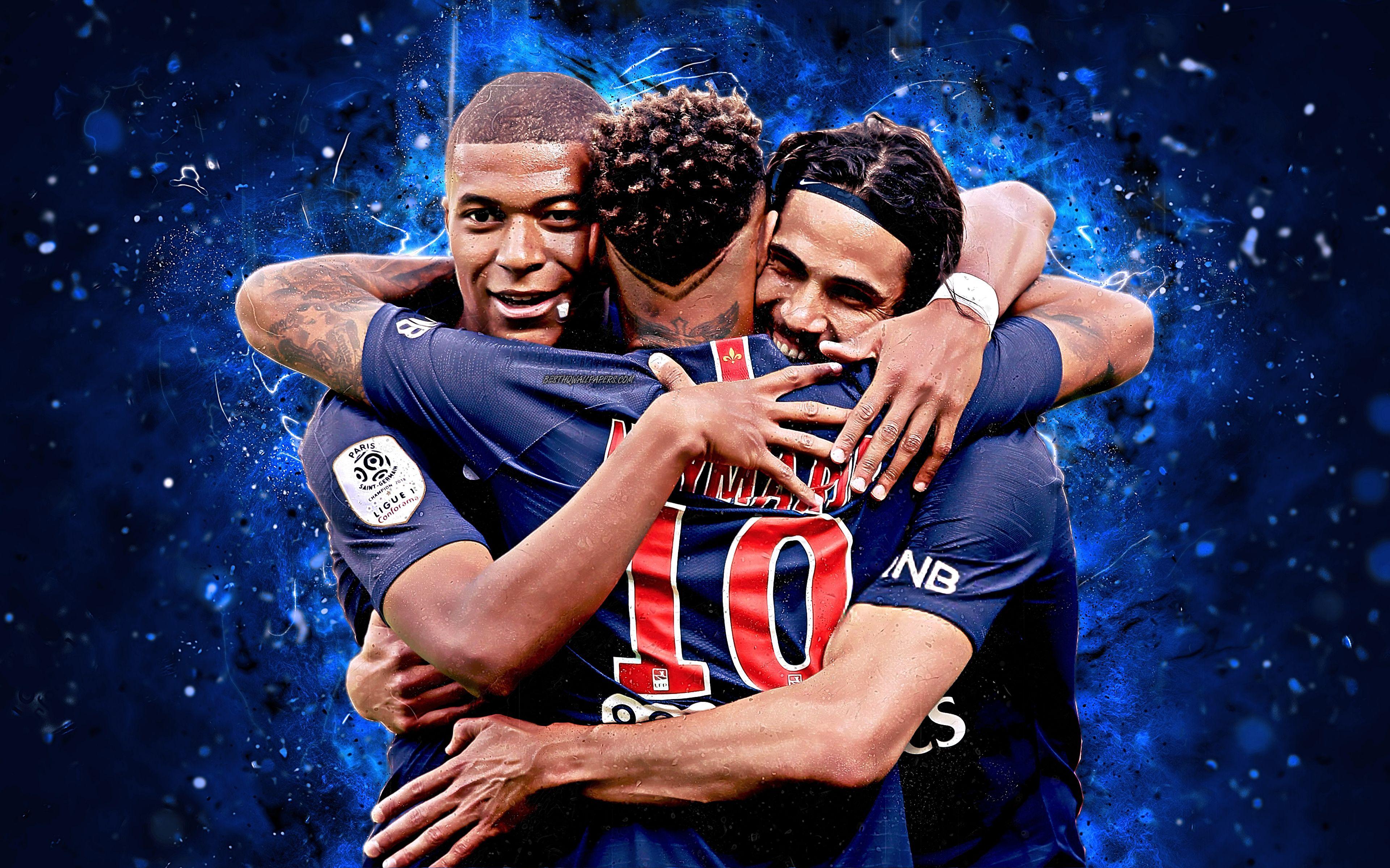 3840x2400 Download wallpaper 4k, Kylian Mbappe, Neymar, Edinson