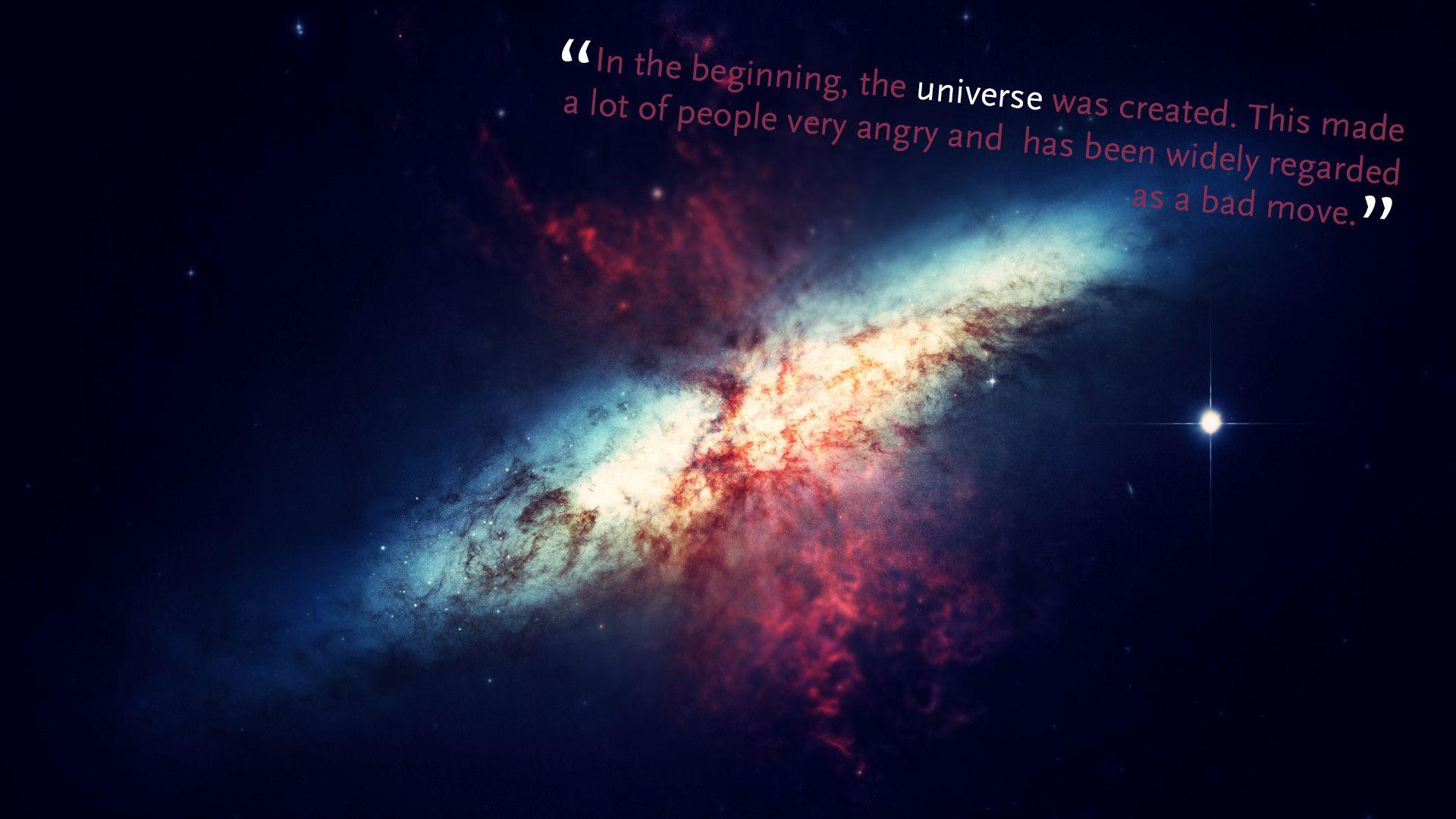 1920x1080 Hitchhiker's Guide to the Galaxy. Simple quote made