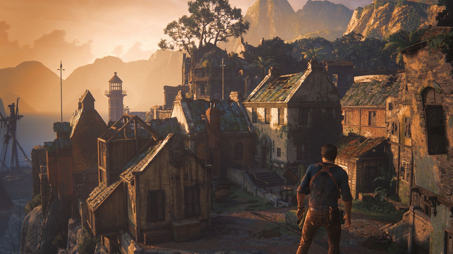 1920x1080 Wallpaper building, Naughty Dog, Playstation Uncharted 4: A Thief's End, Libertaliya, Nathan Drake for mobile and desktop, section игры, resolution 1920x1080
