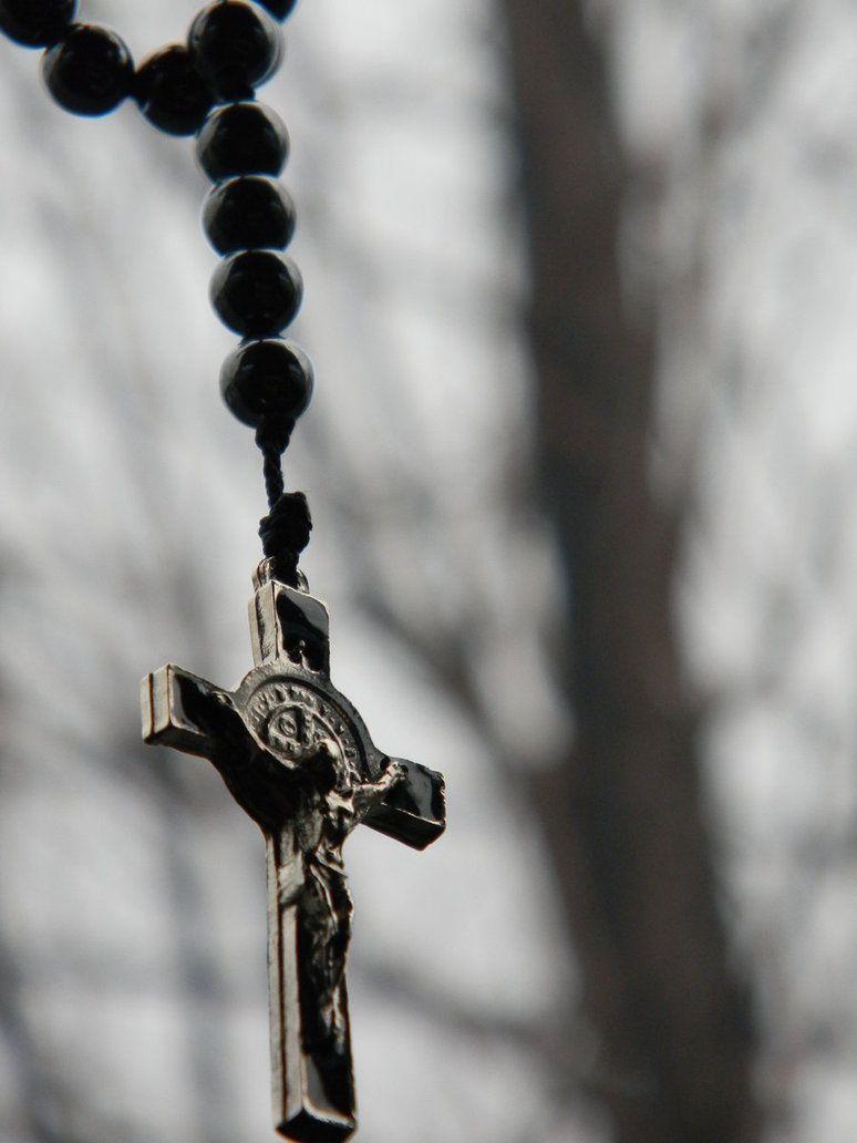 rosary black background
