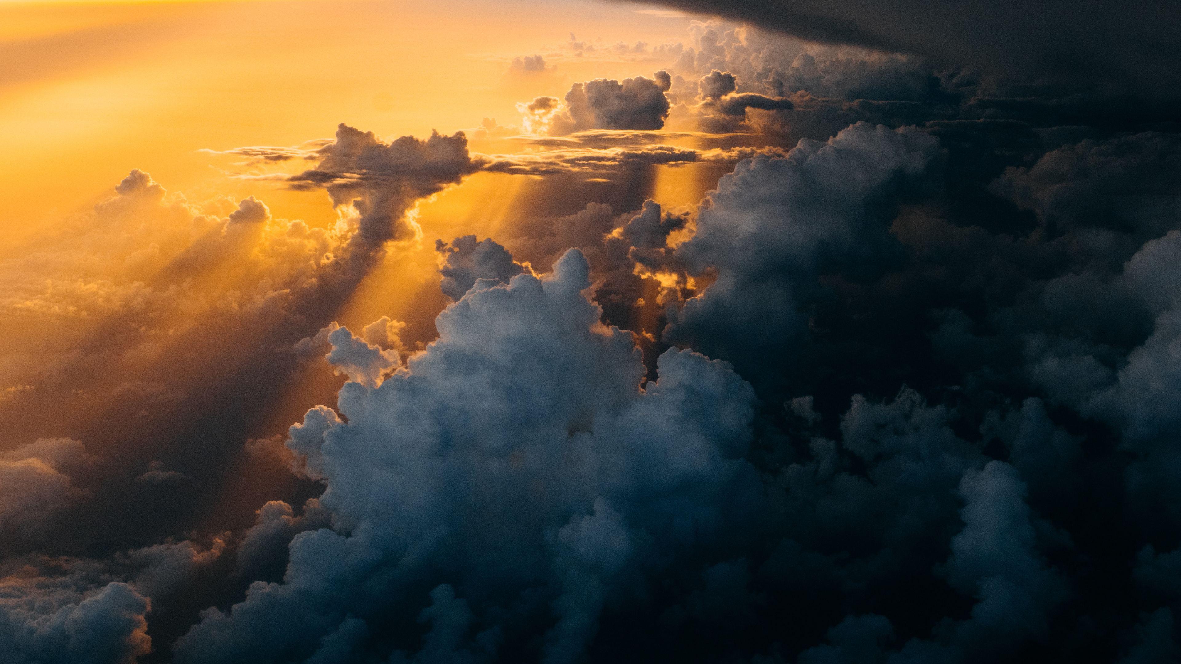 3840x2160 Wallpaper 4k Dark And Bright Clouds Sky Sunlight 4k Wallpaper
