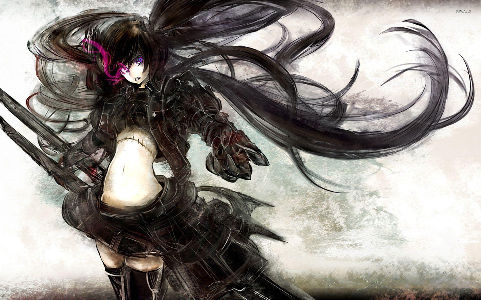 1920x1200 Stella in the smoke Rock Shooter wallpaper