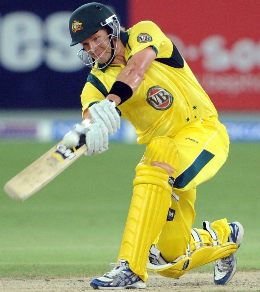 900x1010 Shane Watson Prepares To Slog Sweep. Photo. Pakistan V