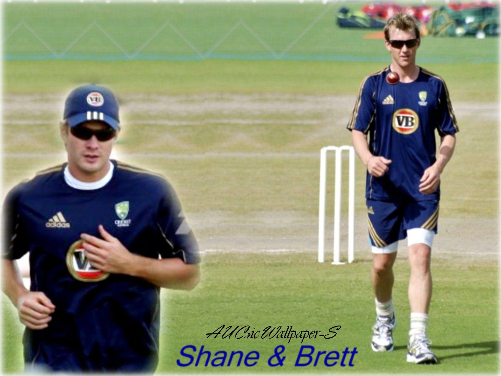 1600x1200 Australian Cricket Team Wallpaper: Brett Lee & Shane Watson