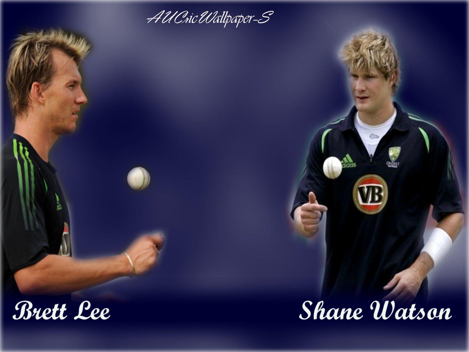 1600x1200 Australian Cricket Team Wallpaper: Brett Lee & Shane Watson