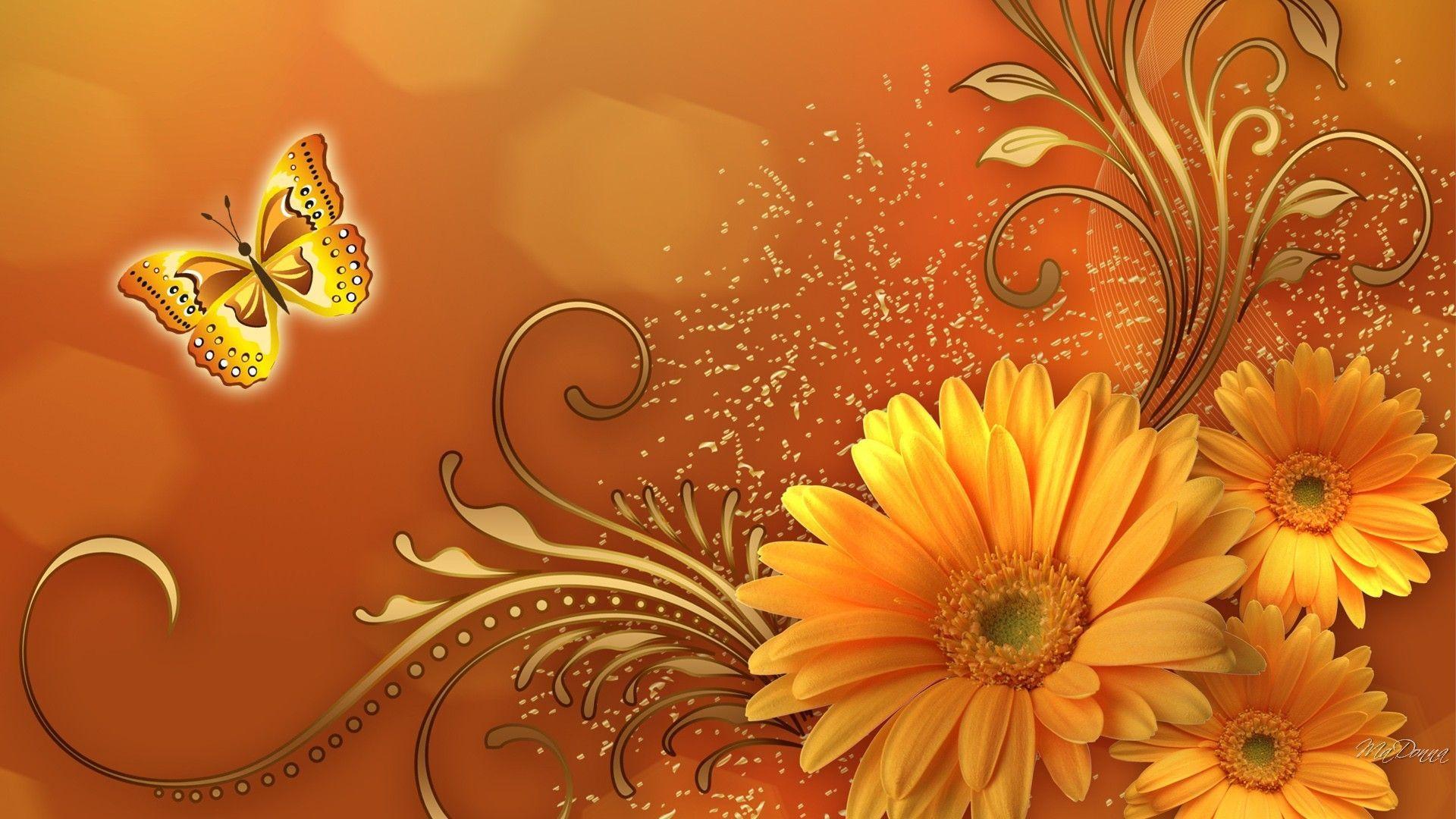 1920x1080 Fall Floral Desktop Wallpaper