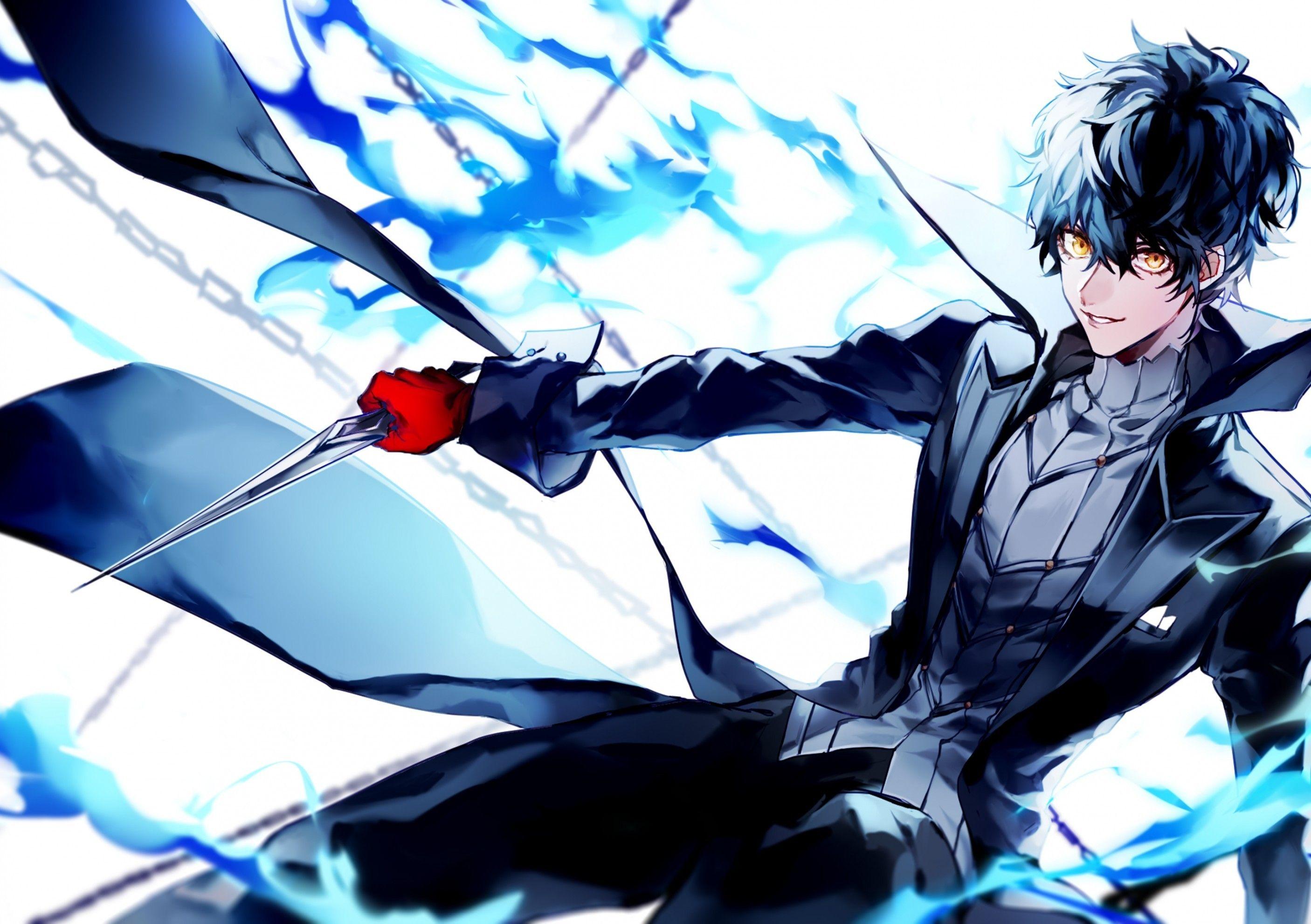2812x1982 Download 2812x1982 Persona Joker, Knife, Smiling, Anime