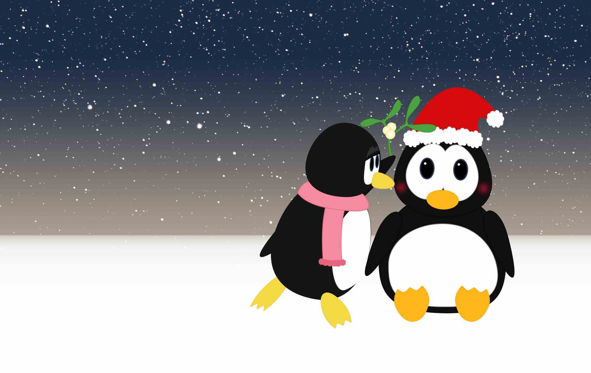 1900x1200 Download Cute Christmas Penguin HD Wallpaper from 2014 15