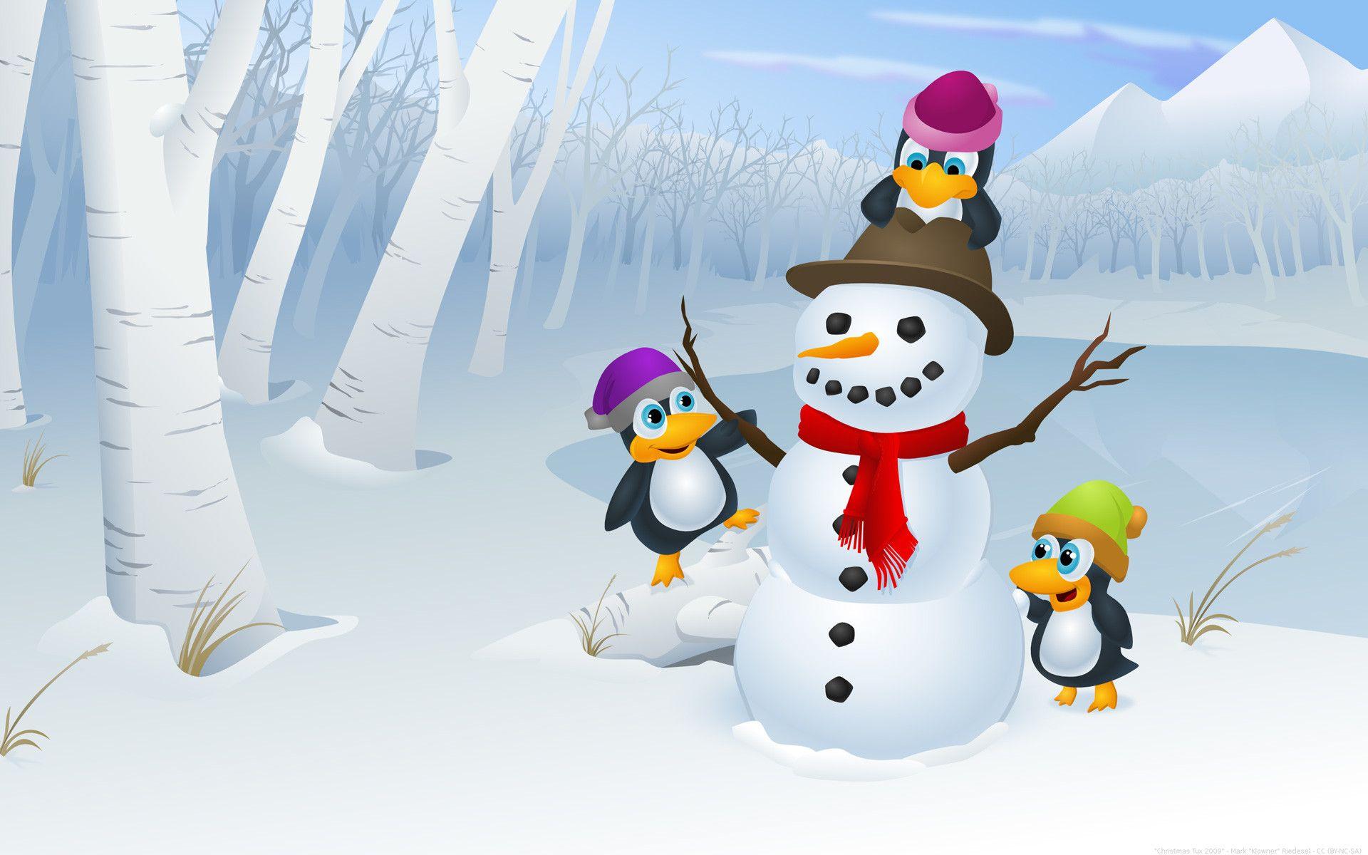 1920x1200 Cute Penguin Background