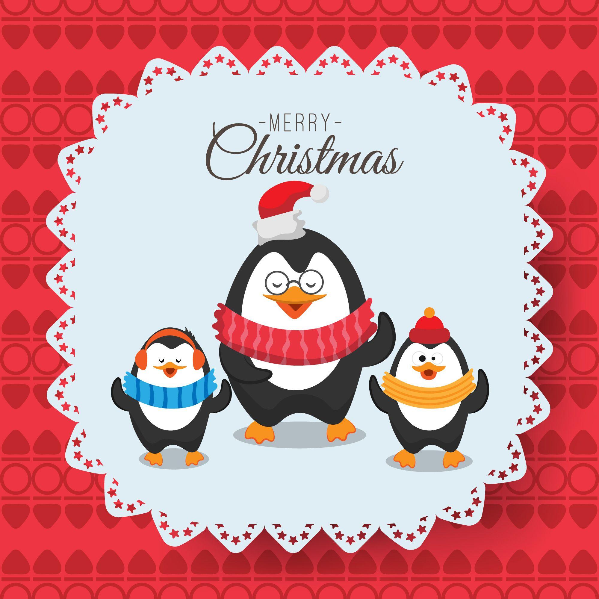 2000x2000 Merry Christmas and happy new year childish card, image