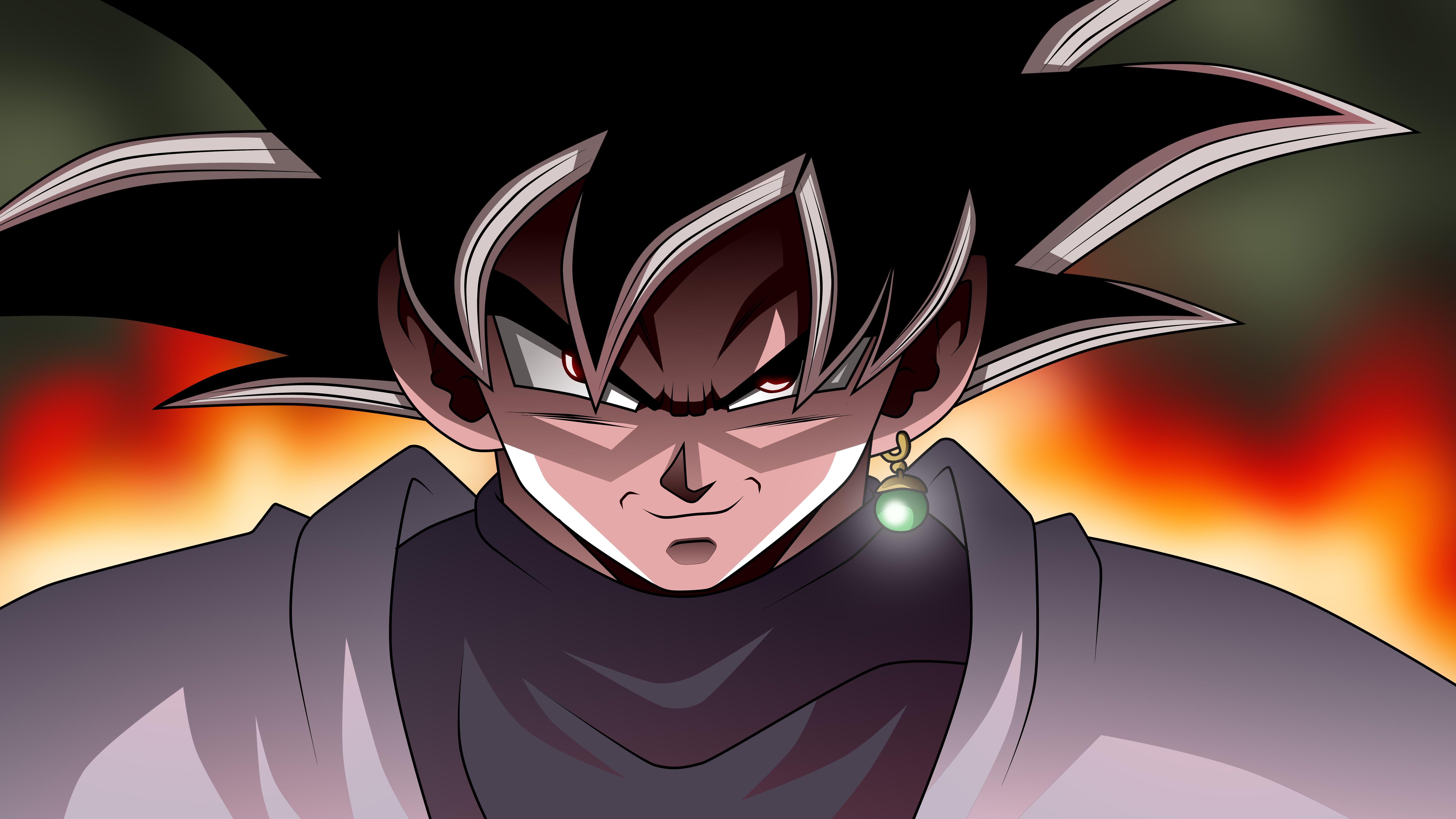 7680x4320 Black Goku Dragon Ball Super Anime Wallpaper 8k Ultra HD