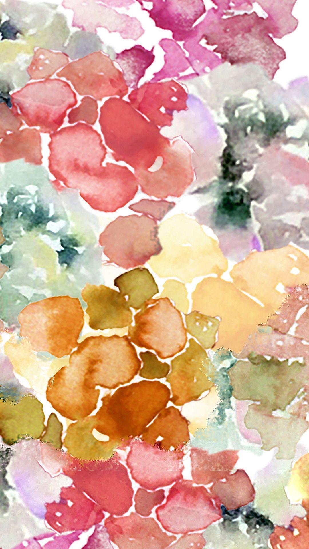 1080x1920 Winter Watercolor Wallpaper
