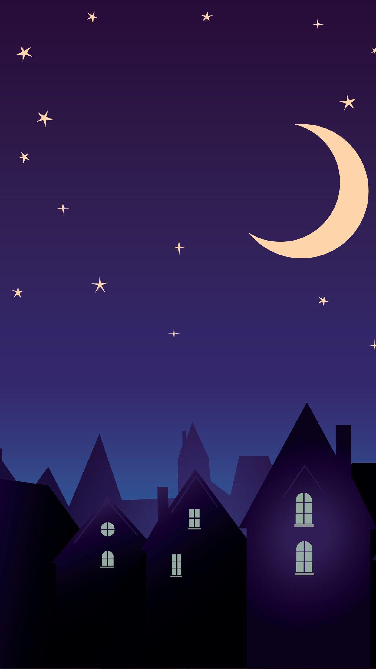 1242x2208 Quiet night scene. Perfect for an alarm background. Minimalist wallpaper, Minimal wallpaper, Night scene