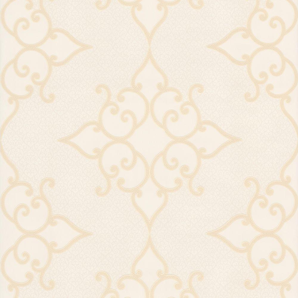 1000x1000 Sebastian Cream Crepe Moroccan Medallion Wallpaper